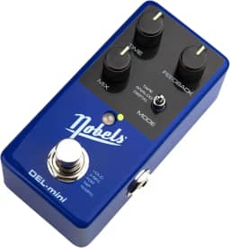Nobels DEL-mini Pedal de Delay Digital Compacto com 3 Modos (Tape/Analógico/Digital), Tap Tempo, Saída Estéreo e Mounty-P para Guitarra, Baixo e Home Studio - 9V DC