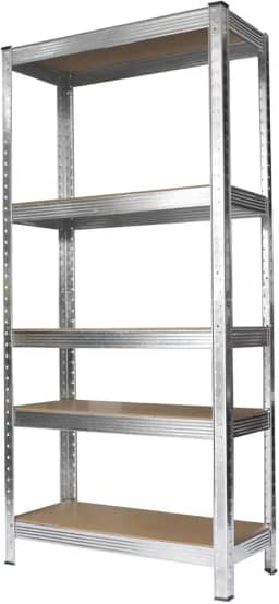 Estante em Aço Galvanizada com 5 prateleiras em Madeira 150kg – TI151A – STROM