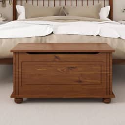 IDIMEX Baú Quarto Banco Organizador Madeira Castanho Bristol