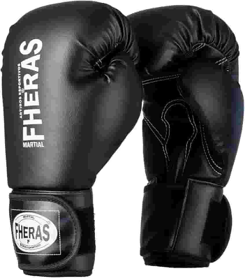 Luva de Boxe Muay Thai MMA 12oz Preta Fheras