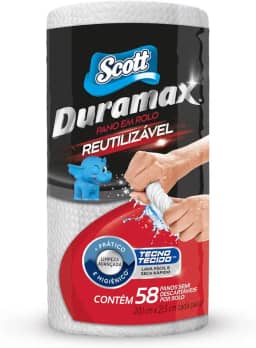 Scott Duramax Pano Reutilizável em Rolo, Branco, 58 folhas