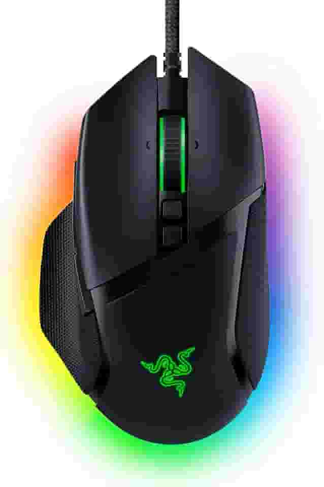 Mouse gamer ergonômico e personalizável Razer Basilisk V3, iluminação Chroma RGB, sensor óptico de 26K DPI, Classic Black
