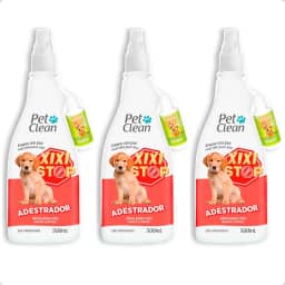 KIT 3 Educador Adestrador Sanitário Xixi Stop 500ml Não Pode Adestramento Cachorro + Xixi Sim 30ml - Pet Clean