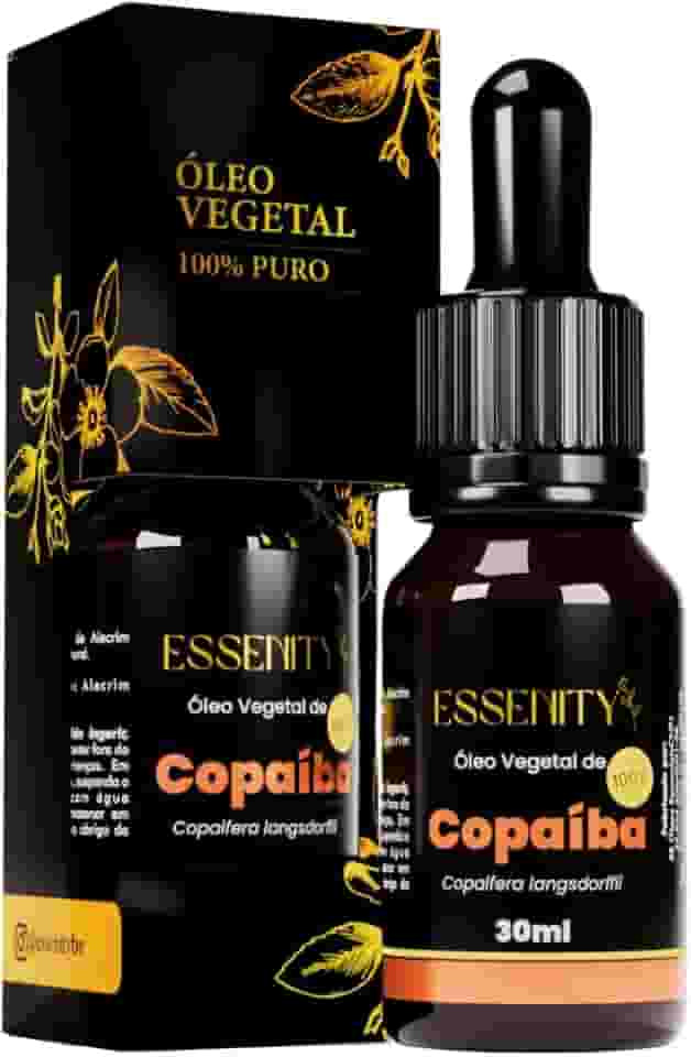 Óleo Vegetal de Copaíba, 100% Puro, Natural & Prensado a Frio – Anti‑inflamatório, Cicatrizante, Pele, Cabelo e Unhas 30 ml – ESSENITY
