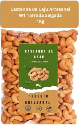Castanha De Caju Asm 1kg-w1 Premium Torrada Salgada