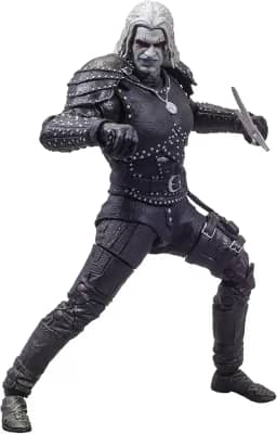 Netflix Boneco de 17,78 cm Geralt de Rivia Witcher Mode (Temporada 2) com acessórios