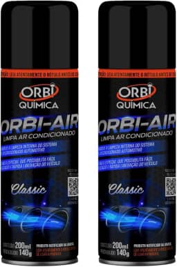 Higienizador Orbi-Air Limpa Ar Condicionado Higienização Automotiva Aroma Classic Kit com 2 - Orbi Química