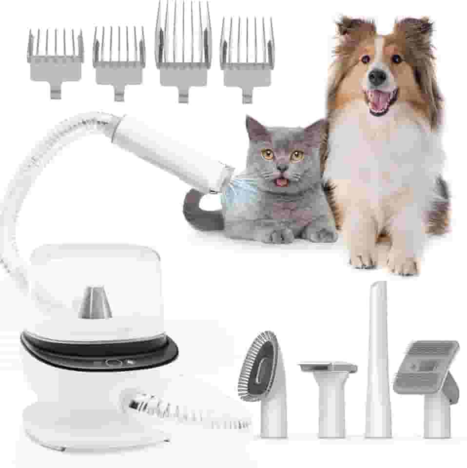 Kit de limpeza de cães e aspirador de pêlos de cães 99% de sucção de pêlos de animais de estimação, aspirador de pêlos de animais de estimação com 9 ferramentas de limpeza de animais de estimação 127V