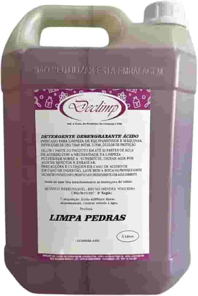 Limpa Pedras Detergente Desengraxante Ácido 5l Declimp
