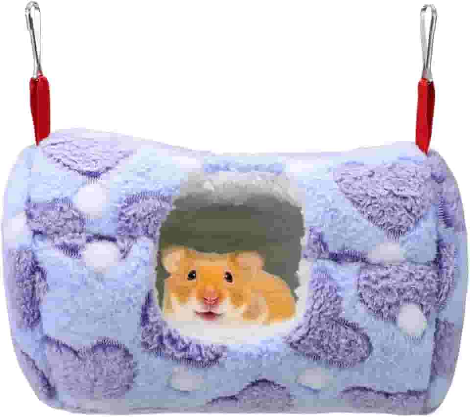 Litewoo Bolsa De Dormir Sugar Glider Para Pequenos Animais, Rede, Cama Suspensa, Ninho Algodão Quente Rato, Hamster, Gerbilo, Chinchila, Esquilo, Porquinho-Da-Índia (Azul Médio)