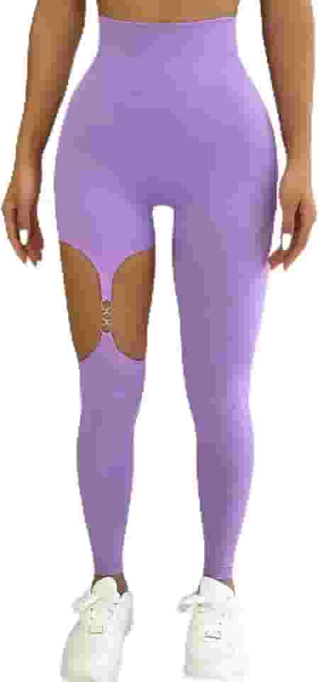Calça legging feminina de cintura alta com controle de barriga, sem costura, macia, para treino, corrida, ciclismo, ioga