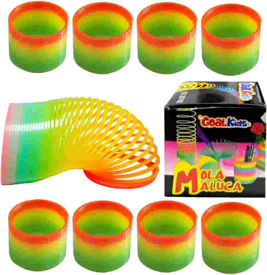 Kit com 10 Brinquedos Infantil Mola Maluca Lembrancinha de Festa de Aniversário Atacado e Revenda