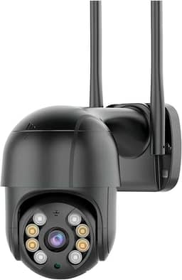 Câmera De Segurança Wi-fi Externa À Prova D'água Full Hd Gira 360 Bivolt (PRETA)