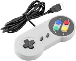 Controle Usb Super Nintendo Snes Joystick Windows Mac Linux Colorido - Super Famicom