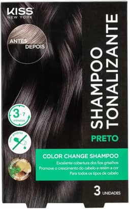 KISS NEW YORK Color Change Shampoo - Shampoo Tonalizante Preto