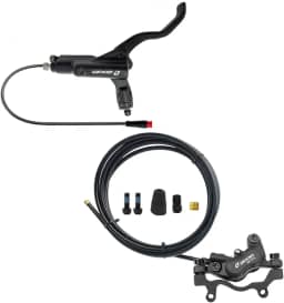 BUCKLOS Conjunto De Freio A Disco Hidráulico Para E-Bike Zoom Hb876E, 2 Pinos, 4 Pistões, Desligamento Elétrico, Dianteiro Esquerdo, 1100 Mm, Traseiro Direito, 1850 Alavanca Liga Alumínio Com Adapta