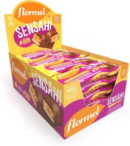 Chocolate Sensah ao Leite FLORMEL Zero Açúcar- Caixa com 16 unidades