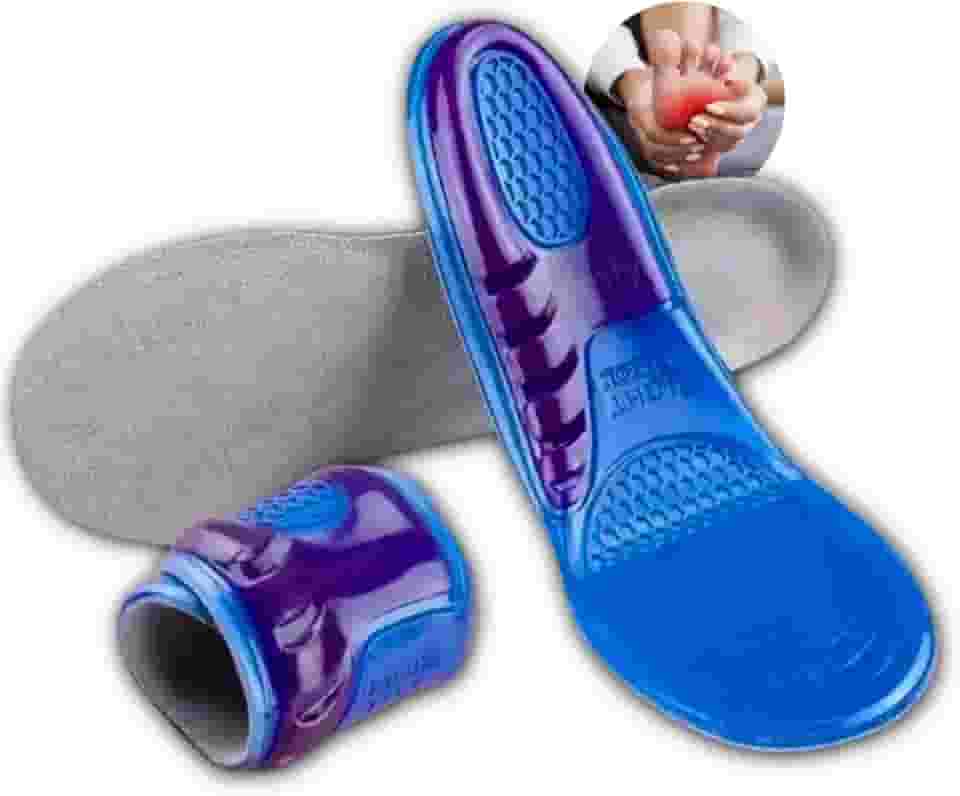 Palmilha Ortopédica Gel Silicone Anti Impacto, Tamanho 41 ao 46, Alívio para Fascite Plantar, Esporão Calcâneo e Dores - Confortável, Ajustável, Ideal para Uso Diário (G)