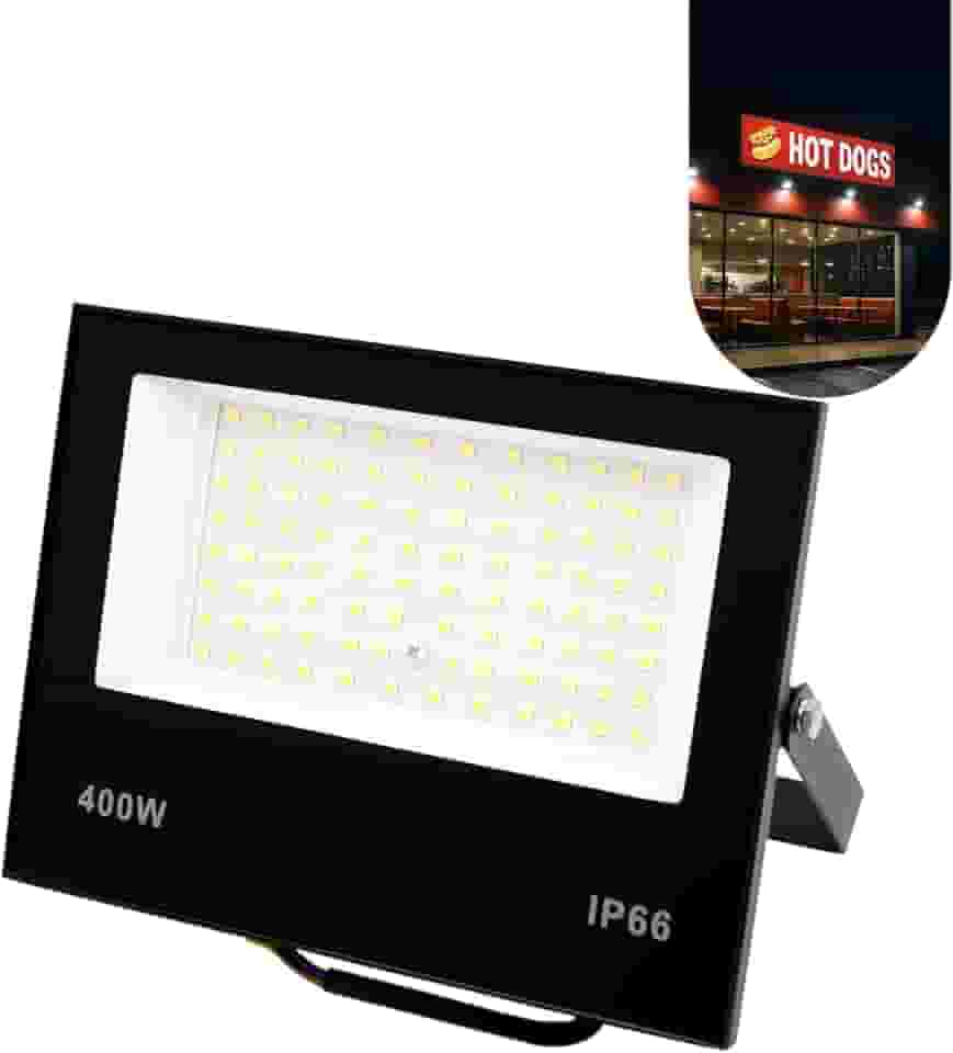 Refletor Led Holofote 400w Ip66 Bivolt Forte Luz Branco Frio