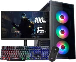 Computador Completo Ryzen 5 5600GT 16GB Ram, 500GB Monitor 21,5” Full HD 100hz Teclado e Mouse Rgb