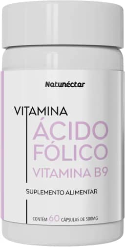 Ácido Fólico Vitamina B9 1000mcg - 60 cápsulas