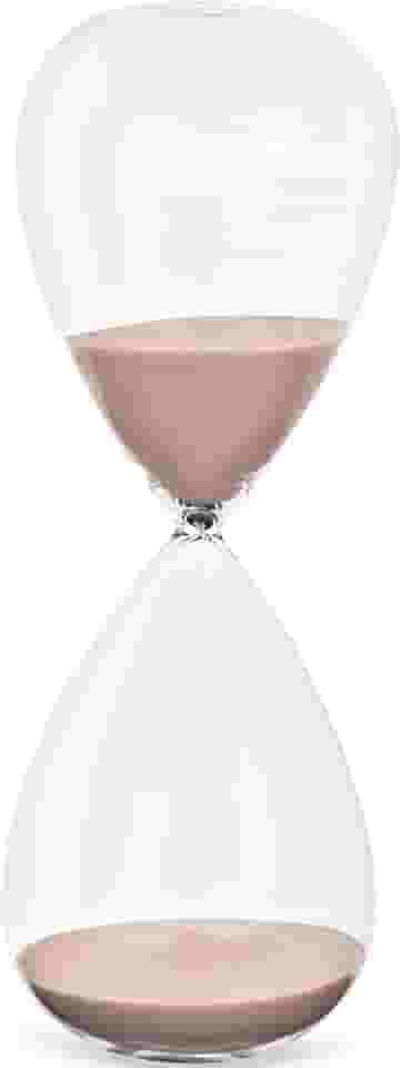 Ampulheta em Vidro - Rosa - 16x6,5x6,5cm - Mart