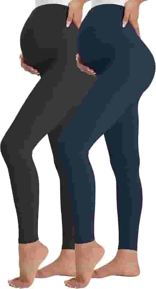 Leggings femininas para gestantes, sobre a barriga, para gestantes, ioga, treino e gravidez