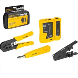 Testador De Cabos De Rede Rj11, Rj12, Rj45, Com Acessórios, Vonder.