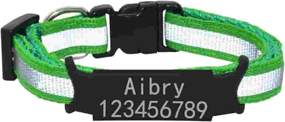 Nome De Identificação Gravado Personalizado Número De Telefone Coleira De Gato Anti-perda De Náilon Refletiva Coleira De Gato Personalizada Com Sinos,N,M (25cm - 40cm)