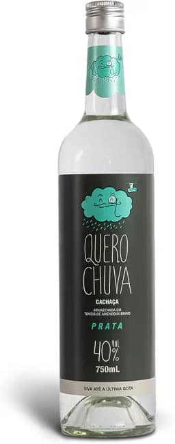 Cachaça Tradicional Prata Envelhecida Amendoim Quero Chuva 750ml