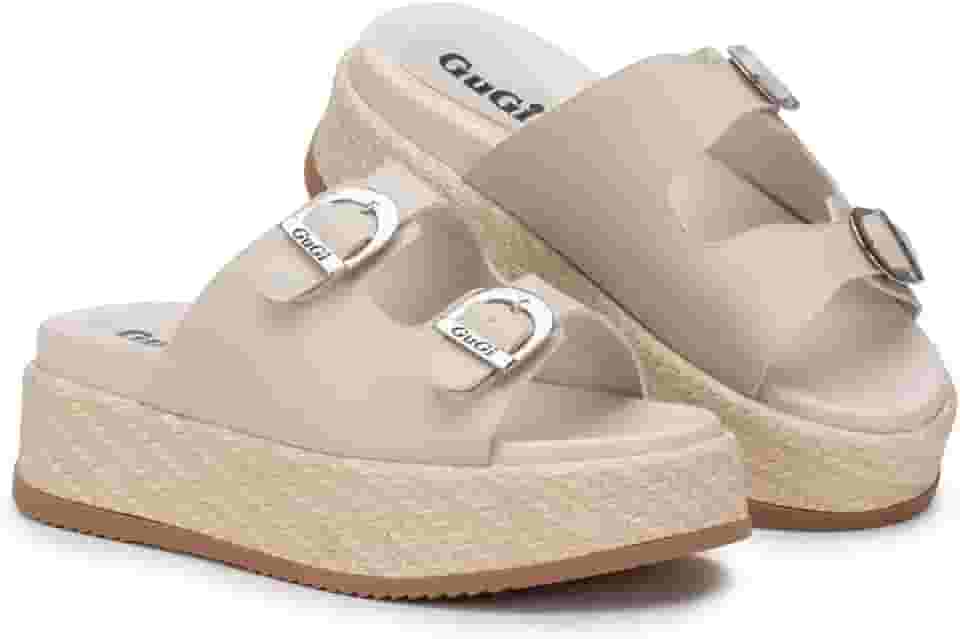 Sandália Feminina GuGi Plataforma Aura Com Fivelas Ajustáveis 910-GG