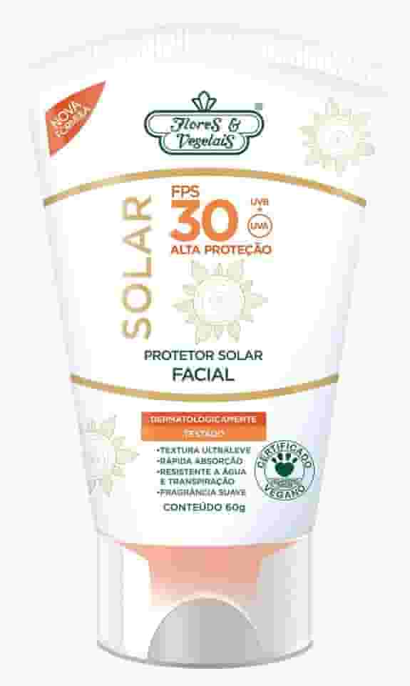 Flores E Vegetais - Prot Solar Facial Flores E Veg 60G Fps30