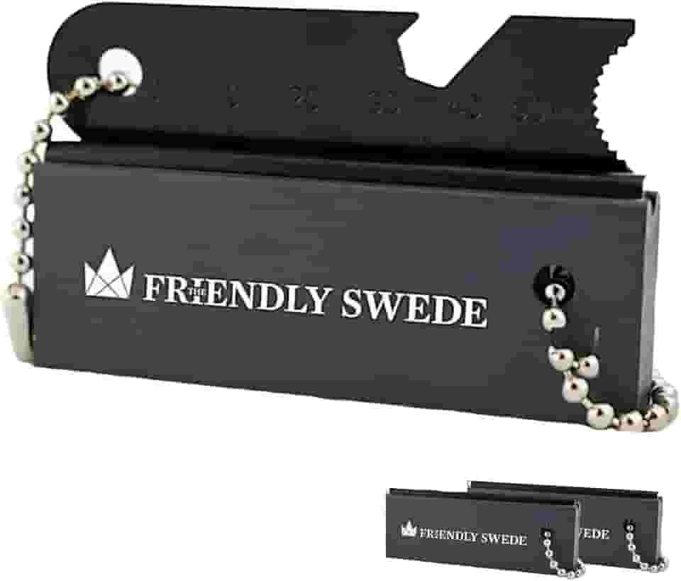 The Friendly Swede Acionador de fogo de magnésio – Pacote com 3 – Blocos de aço de fogo de sobrevivência com atacador, fogo de emergência de acampamento