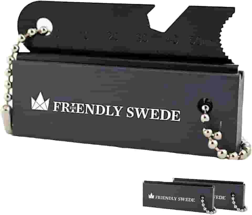 The Friendly Swede Acionador de fogo de magnésio – Pacote com 3 – Blocos de aço de fogo de sobrevivência com atacador, fogo de emergência de acampamento