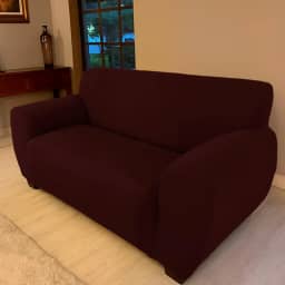 Capa Para Sofá Malha Gel Arte Cazza Vinho 2 Lugares
