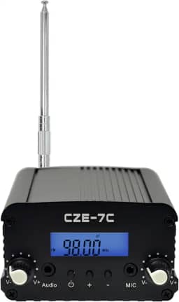 MAXDARE Transmissor FM 7W/1W para estacionamento da igreja – Mini estação de rádio estéreo de longo alcance certificada pela FCC para filmes drive-in, show de fogos de artifício e eventos ao ar livre