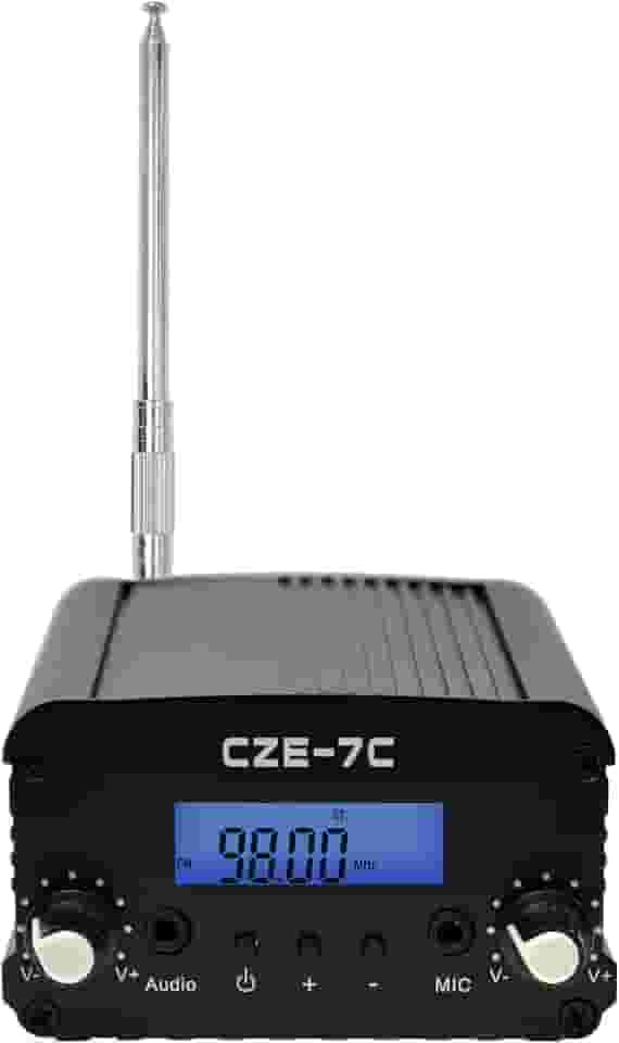 MAXDARE Transmissor FM 7W/1W para estacionamento da igreja – Mini estação de rádio estéreo de longo alcance certificada pela FCC para filmes drive-in, show de fogos de artifício e eventos ao ar livre