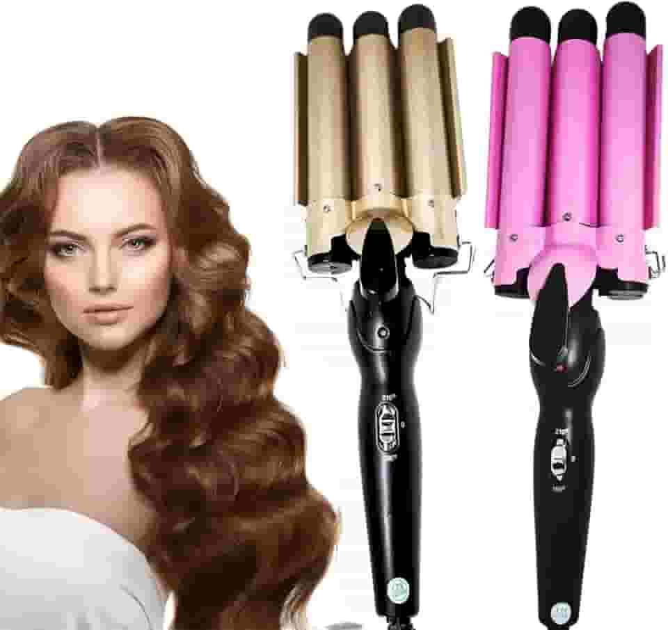 Modelador de Cachos Triondas Profissional (25MM) Bivolt | Turmalina Cerâmica com Íons Negativos | 2 Níveis de Temperatura (170°C-220°C) | Aquecimento Rápido para Ondas Duradouras, Largas e Perfeitas