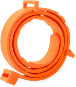 Coleira Antipulgas e Carrapatos para Cães e Gatos – Ajustável, Resistente à Água, Proteção 8 Meses, Ingredientes Naturais e Antialérgicos (Laranja, 38 CM)