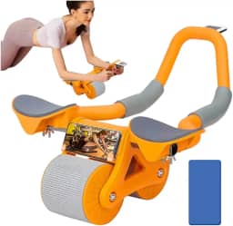 Roda Rolo Abdominal Larga Aparelho Exercício Fitness Rolinho Exercícios Rodinha Aparelho Fitness Para Exercício Lombar Treino Funcional Rodinha De Abdominal Capacidade 100kg Apoio De Cotovelo