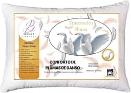 Travesseiro Pluma de Ganso Sintética 70x50cm Antialérgico