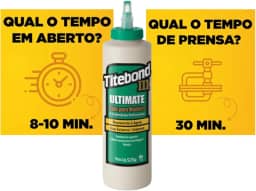 Cola TiteBond 3 Ultimate Madeira Marcenaria Luthiearia 525g