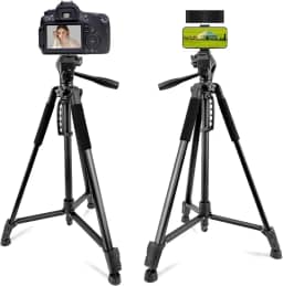 Tripé Profissional 170cm para Câmeras e Celulares – Semi-Hidráulico com Trava, Nível de Bolha, Bolsa de Transporte, Altura Ajustável