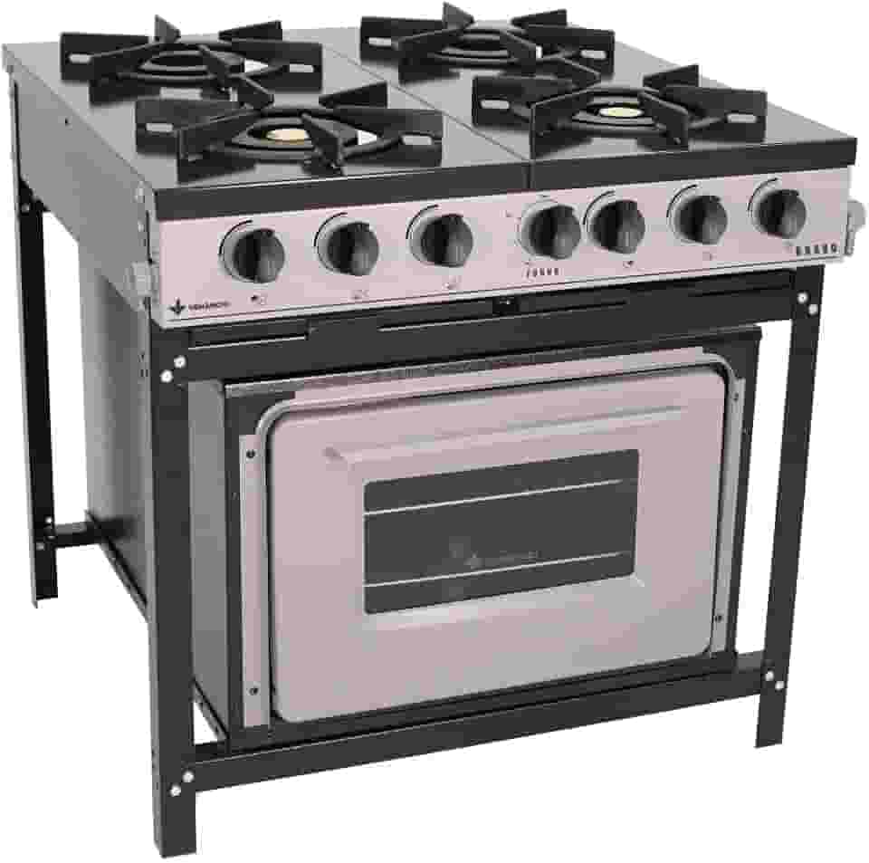 Fogão Industrial 4 Bocas Com Forno Linha Bravo