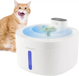 Bebedouro Tipo Fonte Com Filtro, 2.6L Bebedouro Fonte com sensor Água Filtro Silenciosa Para Gatos Cães Filtragem Automática