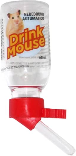 Bebedouro Plástico para Hamster Drink Mouse Vidro Mini, 60ml Tudo Pet Para Roedores e Outros Animais Pequenos