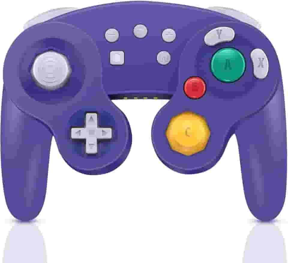 ADHJIE Gamecube Controller for Switch Nintendo,Wireless Gamecube Switch Pro Controller for Nintendo Switch/PC/Steam,6-Axis Gyro Motion,One-Button Wake Up & Screenshot Function, Purple