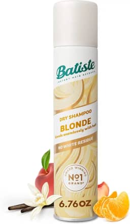 Shampoo a seco Batiste Blond para cabelos louros 200ml Remove Oleosidade, Refresca Rápido, Livre de Sulfatos, Para cabelos castanhos