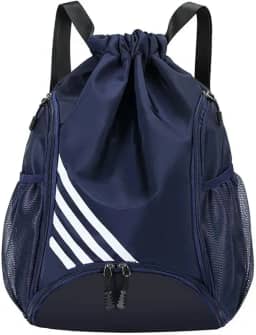 Mochila Saco Esportiva Unissex com Compartimento Separado para Calçados | 4 Bolsos Laterais | Resistente a água | Ideal para Academia, Viagem, Natação | IMAGEMTECH