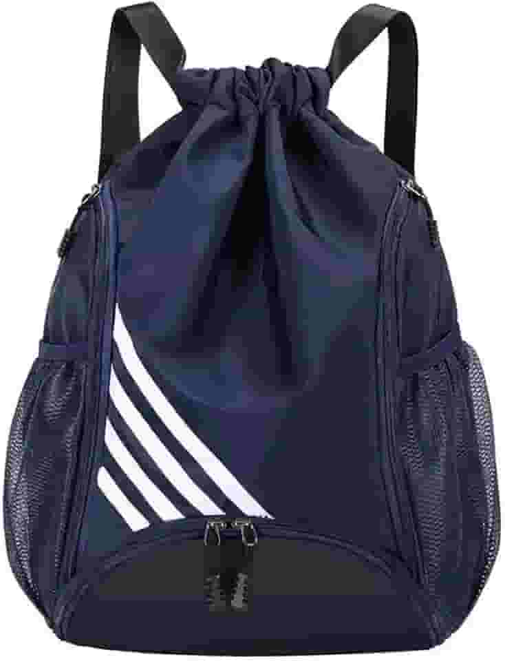 Mochila Saco Esportiva Unissex com Compartimento Separado para Calçados | 4 Bolsos Laterais | Resistente a água | Ideal para Academia, Viagem, Natação | IMAGEMTECH